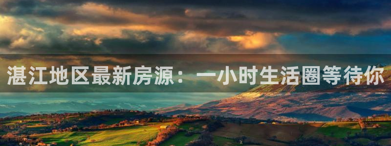 如何成为天狮娱乐的会员：湛江地区最新房源：一小时生活圈等待你