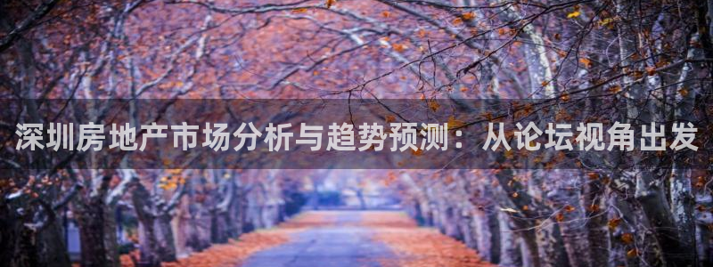 彩票天狮娱乐：深圳房地产市场分析与趋势预测：从论坛视角出发